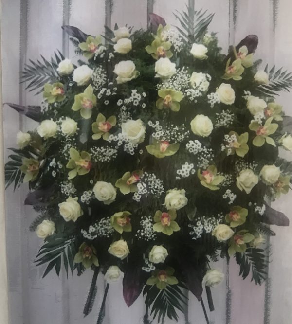 Półwieniec duży - Storczyk zielony Róża ekri cena warszawa pogrzeb wieniec wiązanka ostatnie pożegnianie